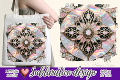 Delicate pink pastel flower pattern border illustration png Product Image 1