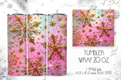 Christmas tumbler wrap 20oz sublimation png| Magic snowflake Product Image 1
