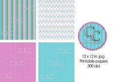 18 Emerald &amp; Fuchsia Digital Paper Pack Product Image 2