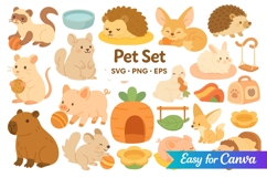 Cute Exotic Pets and Accessories Clipart Product Image 1