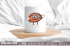 Groovy Football Sublimation Png with Matching Pocket Product Image 3