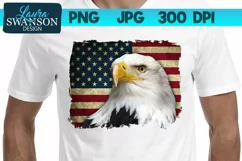 Patriotic Eagle PNG | American Flag PNG Product Image 1