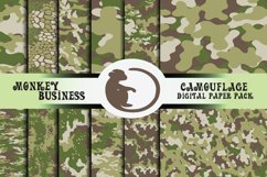 Green camo digital paper pack Srapbook papers JPG files Product Image 1