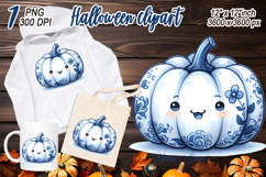 Cute Halloween pumpkin clipart |Coquette bows shirt designs Product Image 1