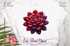 Cute yarn crochet floral Clipart |Amazing knitted flower png Product Image 1