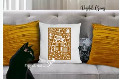 Home sweet home paper cut design SVG / DXF / EPS / PNG files Product Image 3