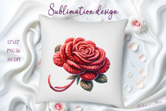 Cute yarn crochet floral Clipart |Amazing knitted flower png Product Image 1