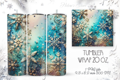 Christmas tumbler wrap 20oz sublimation png| Magic snowflake Product Image 1