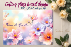Spring flowers cutting board sublimation | Watercolor floral Product Image 1