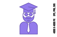 Colored Professor Icon Product Image 1