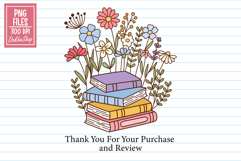 Book With Flower Png, Floral Book Png, Reading Png, Bookish Product Image 11