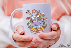 Book With Flower Png, Floral Book Png, Reading Png, Bookish Product Image 10