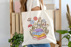 Book With Flower Png, Floral Book Png, Reading Png, Bookish Product Image 2