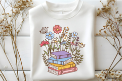 Book With Flower Png, Floral Book Png, Reading Png, Bookish Product Image 8