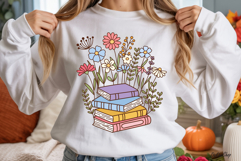 Book With Flower Png, Floral Book Png, Reading Png, Bookish Product Image 5