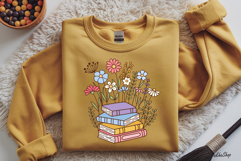 Book With Flower Png, Floral Book Png, Reading Png, Bookish Product Image 4