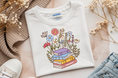 Book With Flower Png, Floral Book Png, Reading Png, Bookish Product Image 3