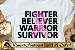 Breast Cancer SVG RIBBON SVG Awareness SVG Survivor SVG Product Image 1