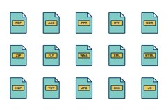 Set Of File Format Icons Product Image 1