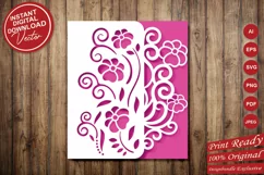 Papercut Flowers and Curls, Wedding Invitation Card Cover Product Image 5