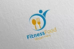 Fitness Food Logo for Restaurant or Cafe 58 Product Image 3