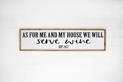 Funny Wine SVG - As For Me and My House We Will Serve Wine Product Image 2