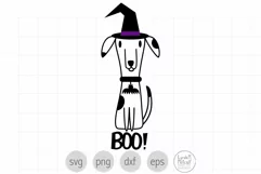 Halloween Dog Svg, Cute Witch Clipart, Cartoon Dog Svg Product Image 1