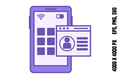 Colored Mobile Application Icon Product Image 1