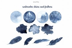 Love Indigo watercolor clipart Nature watercolor clipart Product Image 4