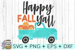 Happy Fall Y'all SVG DXF PNG EPS Cutting Files Product Image 1