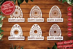Papercut Mandala Happy Easter Eggs Set Product Image 1
