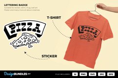 Pizza Badge Lettering Product Image 1