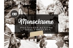 130 Monochrome Photoshop Actions Product Image 1