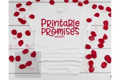 Bella Canvas 3001 White Valentines Shirt Mockup Flatlay Product Image 1
