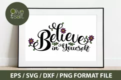 Believe in yourself svg, inspirational svg, believe svg Product Image 4
