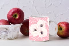 White coffee mug mockup with red apples in wicker basket Product Image 2