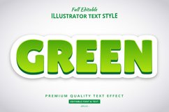 Green 3D Illustrator Text Style Effect Product Image 1
