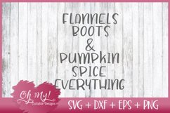 Flannels Boots and Pumkin Spice Everything - SVG DXF EPS PNG Product Image 1