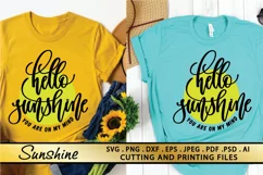 Hello Sunshine SVG Cut File Summer SVG Beach Vibes SVG Product Image 3