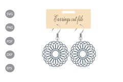 Earrings SVG Template Design Product Image 1