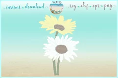 Daisy Flower SVG Dxf Eps PNG files for Cricut Silhouette Product Image 1