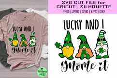 Lucky and i gnome it svg, st patricks day shirt svg Product Image 1