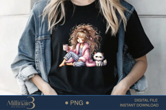 Funny Girl Early Morning PNG | Less Talk More Coffee PNG Product Image 2