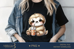 Coffee Lovers Animals PNG | Cute Animal PNG with Coffee Product Image 2