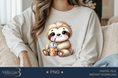 Coffee Lovers Animals PNG | Cute Animal PNG with Coffee Product Image 3