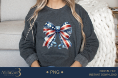 Coquette Bow USA Flag PNG | Girly 4th of July PNG for Tees Product Image 4