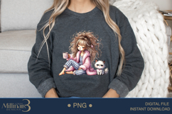 Funny Girl Early Morning PNG | Less Talk More Coffee PNG Product Image 4