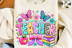 Preppy Teacher School Floral Shirt Png Product Image 1