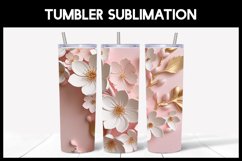 9 3D Violet Tumbler Sublimation |3D Flowers Tumbler Wrap Product Image 8