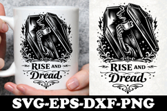 Rise and Dread Coffin Coffee Gothic SVG Design Product Image 1